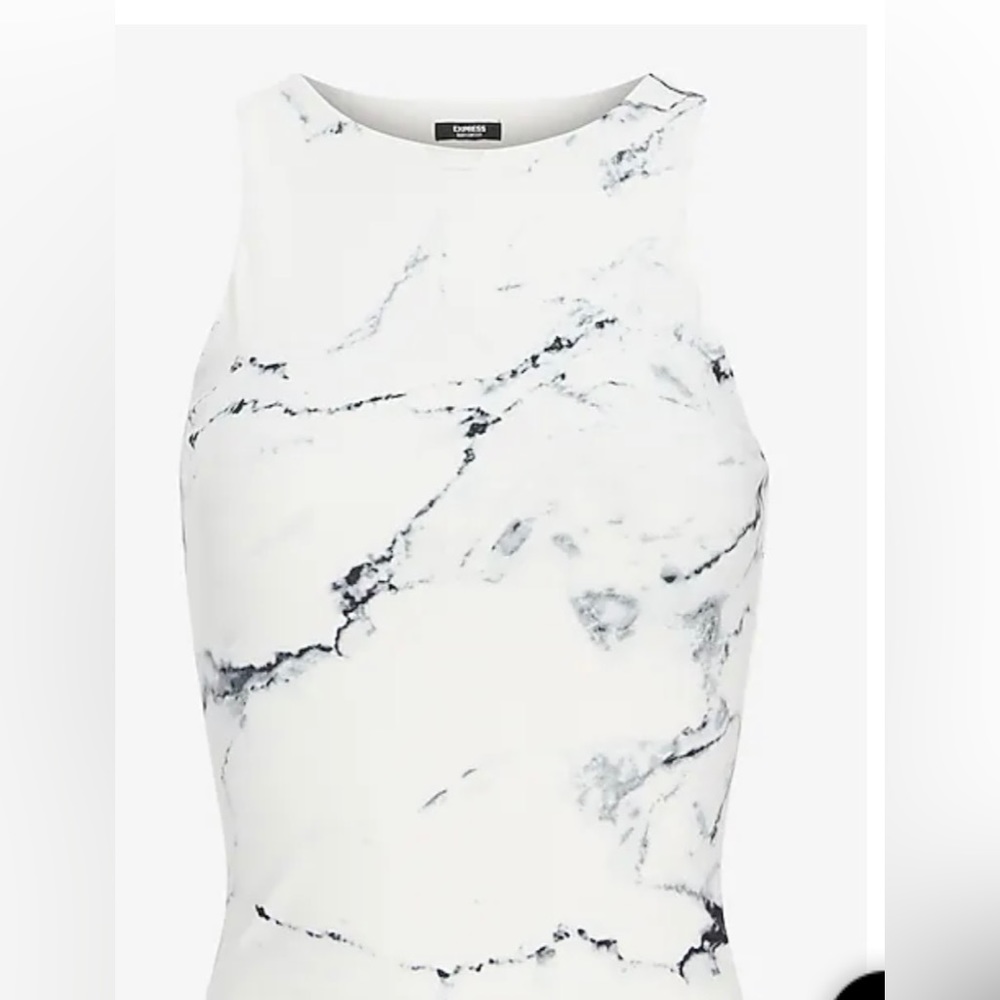 EXPRESS Body Contour Marbled Top